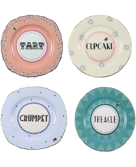 Cheeky Cake Plates, Set of 4