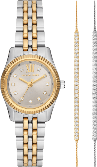 Michael Kors Women's Lexington Three-Hand Two-Tone Stainless Steel