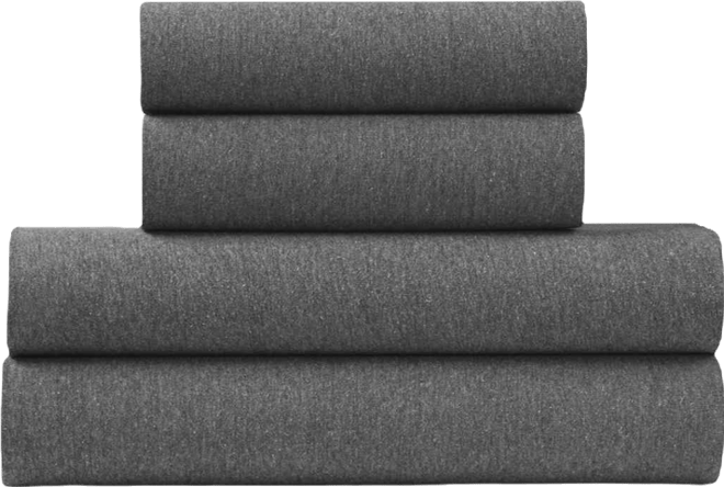 Soft Heather Jersey Knit 4-Pc. Sheet Set, Queen