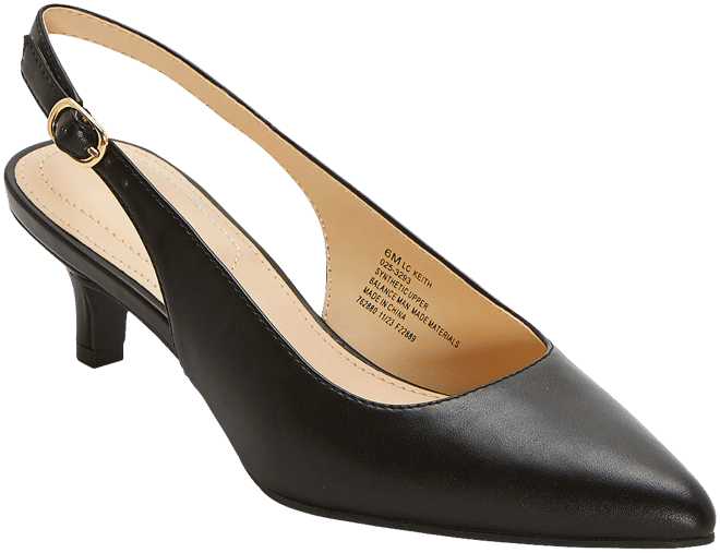 Liz Claiborne Womens Keith Pointed Closed Toe Kitten Heel Pumps