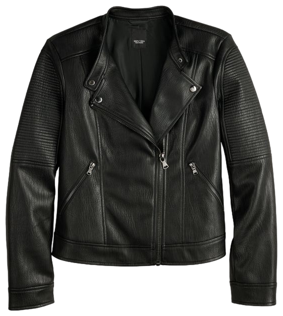 Vera wang leather outlet jacket