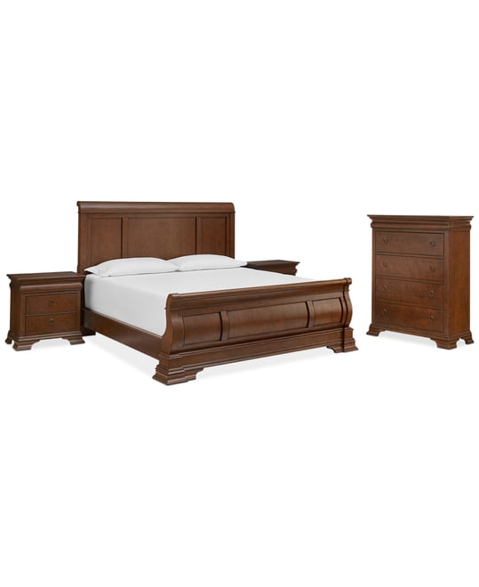 Nelman Queen Bed 3pc Set (Bed, Chest, Nightstand), Created for Macy's