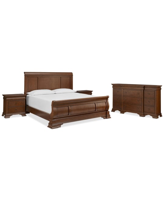 Nelman King Bed 3pc Set (Bed, Dresser, Nightstand), Created for Macy's