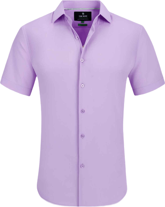 Men's Slim Fit Short Sleeve Performance Button Down Dress Shirt