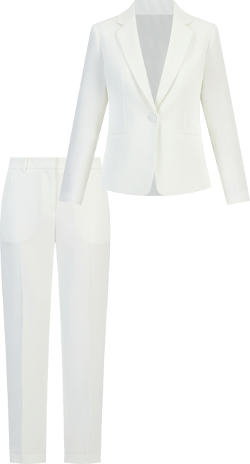 Women's Crepe One-Button Pantsuit Set