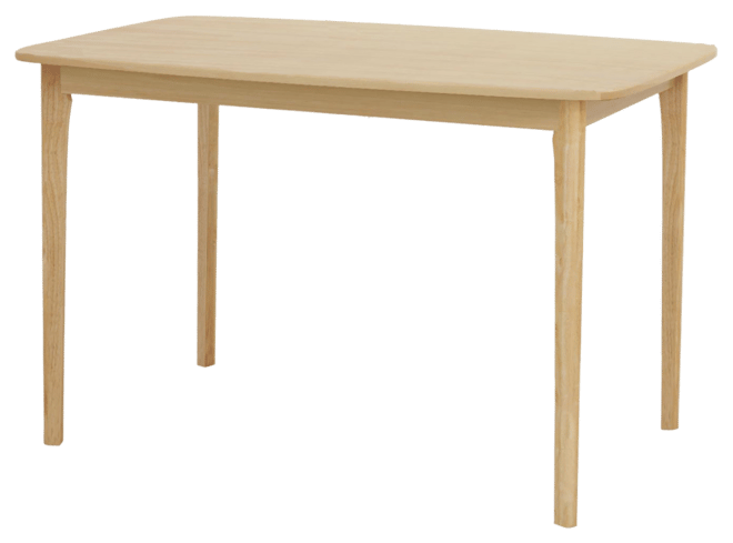 48" Wooden Dining Table Rectangular Farmhouse Kitchen with Solid Rubber Wood