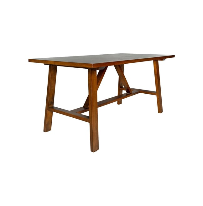 Mabel Farmhouse Trestle Coffee Table, Solid Wood Rustic Accent Table