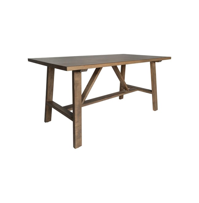 Mabel Farmhouse Trestle Coffee Table, Solid Wood Rustic Accent Table