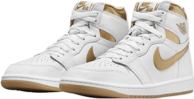 Air Jordan 1 Retro High OG "White and Gold" Women's Shoes