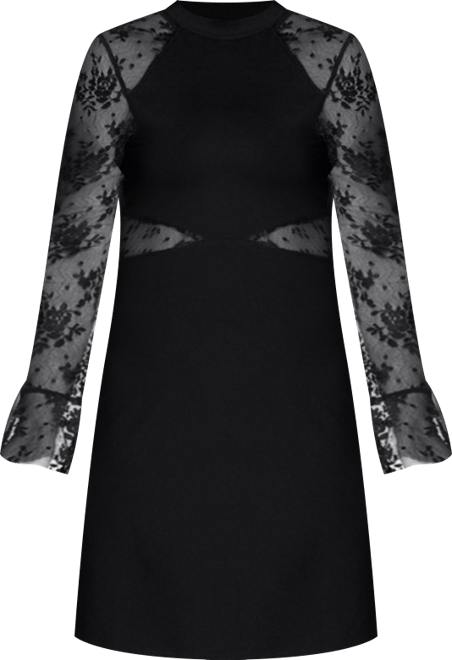 Women's Lace Bell Sleeve Cutout Dress