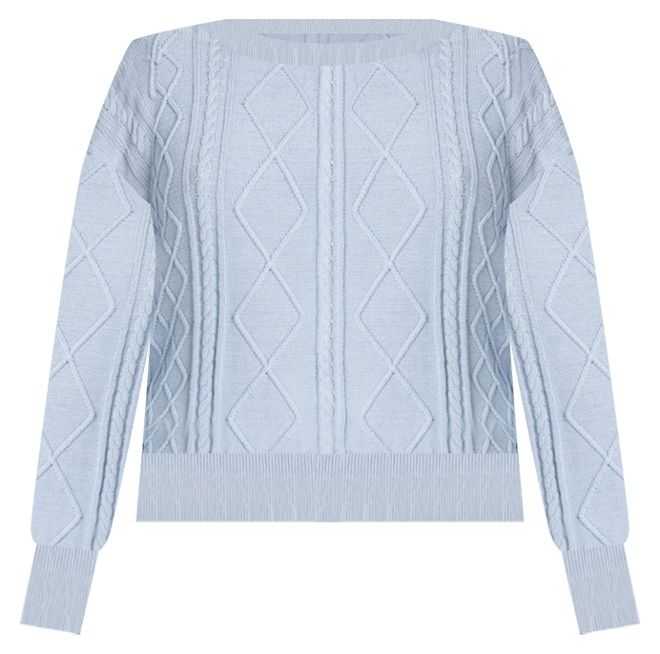 トップス Kitty cable knit tops Cyber Kitty Swirl Graphic Knit Sweater | Parallel