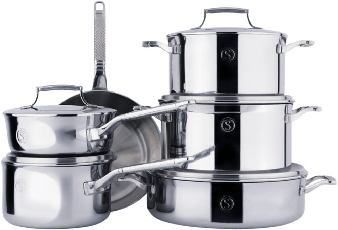 Voyage Series Tri-Ply Stainless Steel 11-Pc. Cookware Set