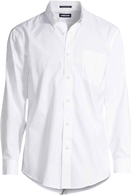 Big & Tall Traditional Fit Solid No Iron Supima Pinpoint Buttondown Collar Dress Shirt