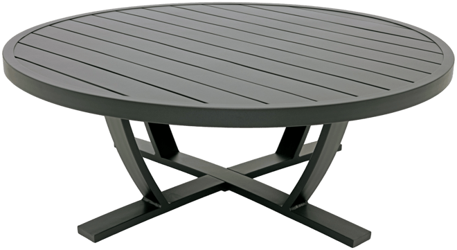 Astaire 48" Round Outdoor Slat Top Coffee Table, Created for Macy's