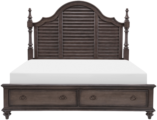 Mandeville Louvered King Storage Bed