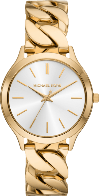 Women's Slim Runway Three-Hand Gold-Tone Stainless Steel Watch 38mm