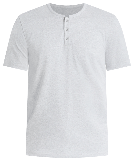 Men's 4-Way Stretch Heathered Stand-Collar Pique Henley