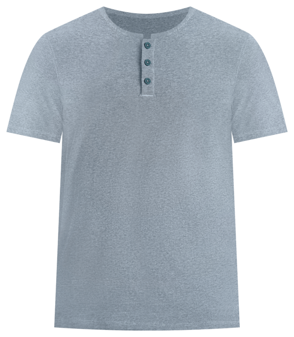 Men's 4-Way Stretch Heathered Stand-Collar Pique Henley