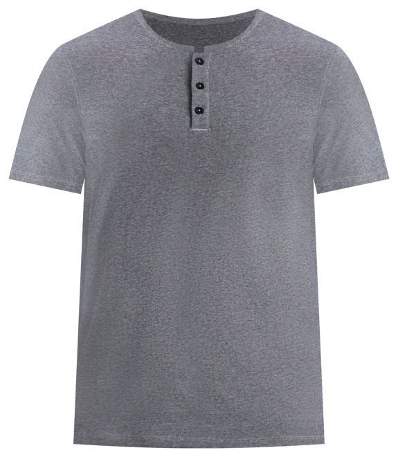 Men's 4-Way Stretch Heathered Stand-Collar Pique Henley