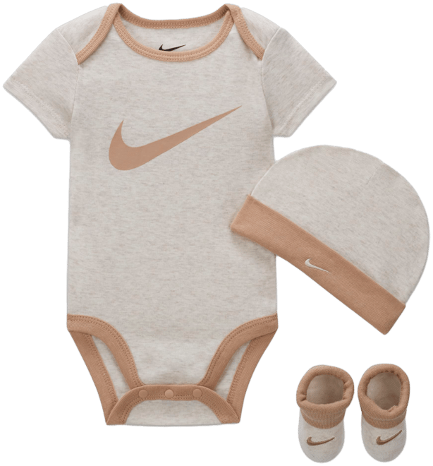 Nike Baby (6-12M) Bodysuit, Hat and Booties Box Set