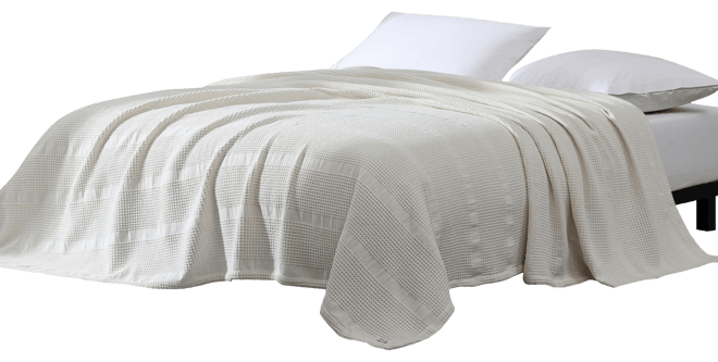 Calvin klein white blanket hotsell