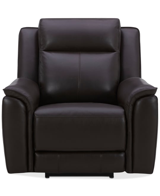 Addyson 41" Zero Gravity Leather Recliner with Power Headrest, Created for Macy's