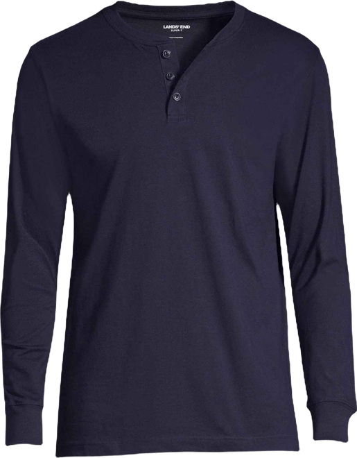 Men's Big and Tall Super-t Long Sleeve Henley T-Shirt