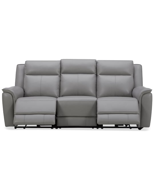 Addyson 88" 3-Pc. Leather Sofa with 2 Zero Gravity Recliners with Power Headrests & 1 Armless Chair, Created for Macy's