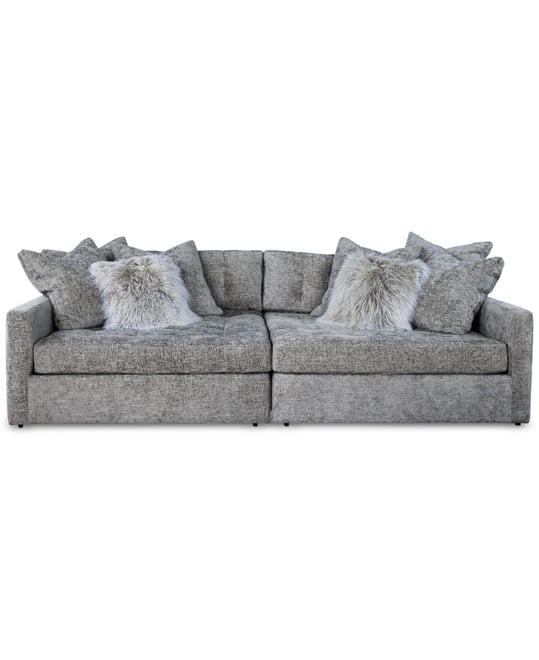 Pherie 110" 2-Pc. Fabric Double Cuddler Sectional, Created for Macy's