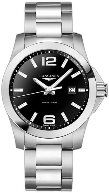 Men's Conquest Stainless Steel Bracelet Watch 43mm L37604566