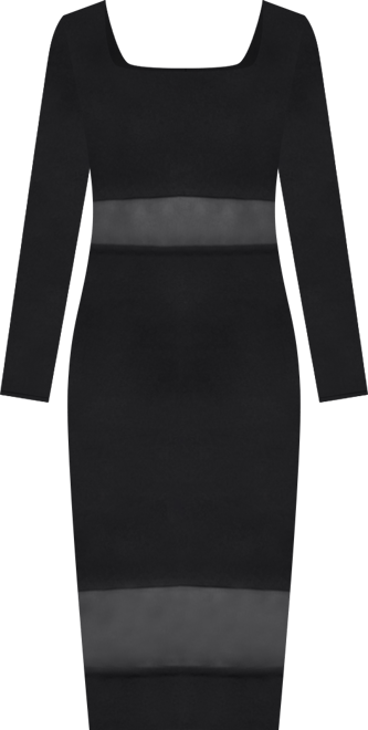 Women's Square Neck Midi Dress