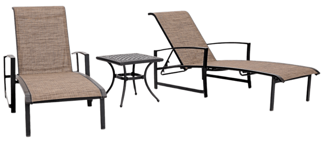 Wythburn Mix and Match Sleek Sling Outdoor Chaise Lounge, Created for Macy's