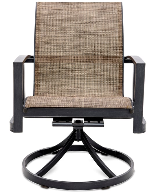 Wythburn Mix and Match Sleek Sling Outdoor Swivel Chair, Created for Macy's