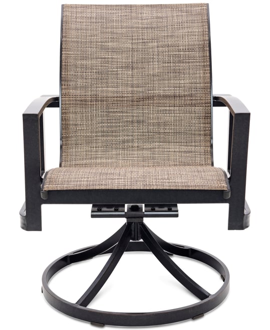 Wythburn Mix and Match Sleek Sling Outdoor Swivel Chair, Created for Macy's