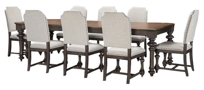 Mandeville 9 Pc. Dining Set (Rectangular Table & 8 Upholstered Chairs)