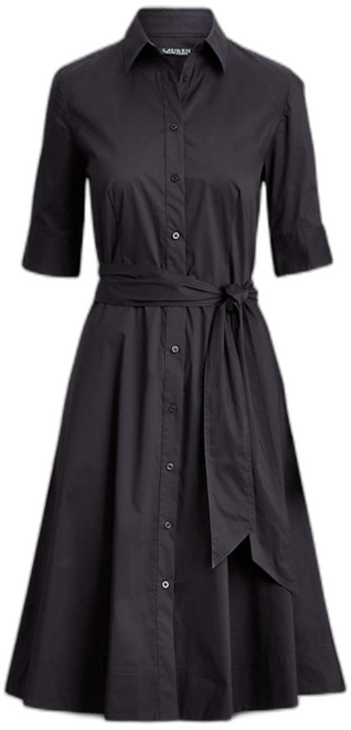 ralph lauren cotton blend shirt dress Lauren Ralph Lauren Twist Front Cotton Blend Shirt Dress