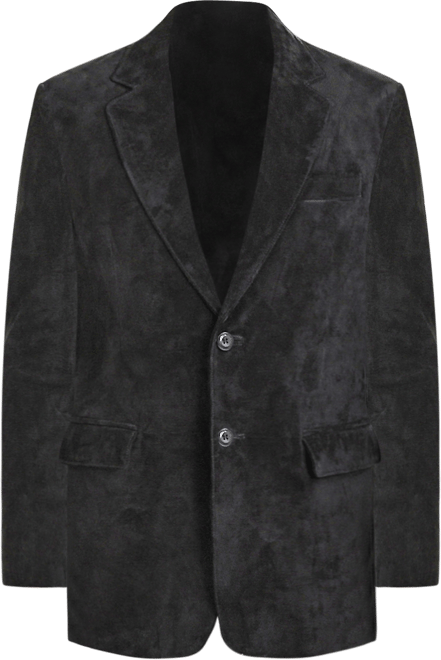 Men Cliff Classic Two-Button Suede Leather Blazer