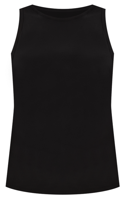 Women's Crewneck Split Back Keyhole Tank Top