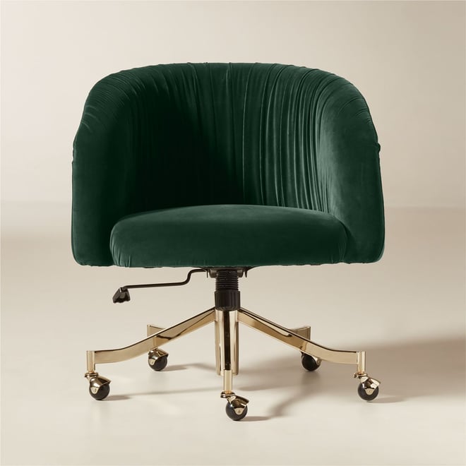 Argos green discount velvet office chair