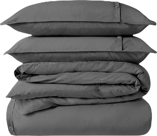 Organic Cotton Percale Duvet Cover Set Full/Queen