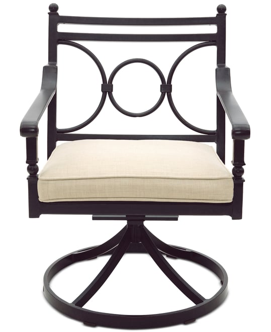 Wythburn Mix and Match Scroll Outdoor Swivel Chair, Created for Macy's