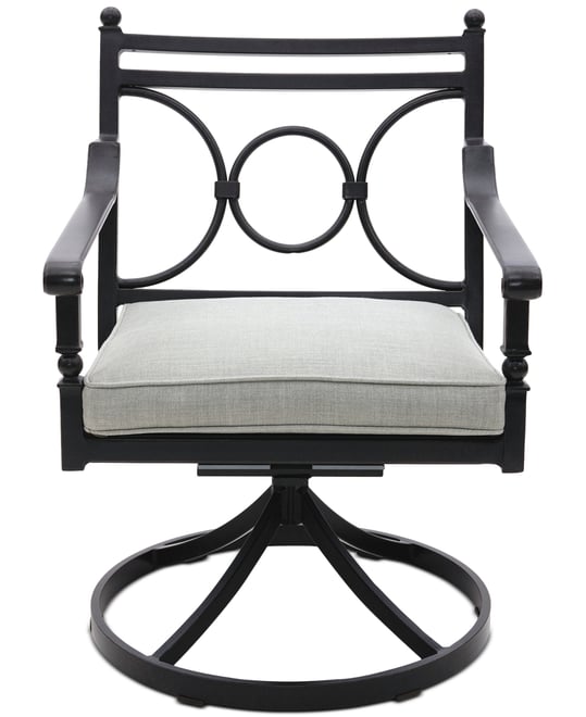 Wythburn Mix and Match Scroll Outdoor Swivel Chair, Created for Macy's