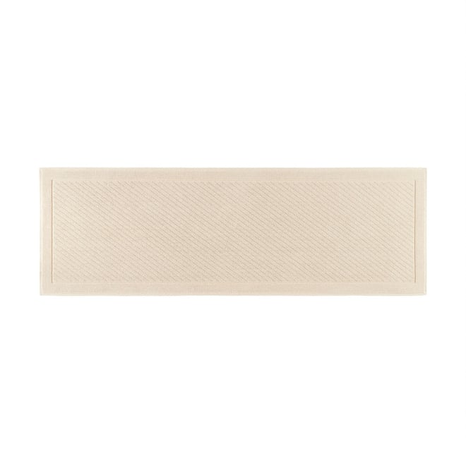 Host & Home Cotton Bath Rug, Stylish Textured Woven Design, Slip Resistant Backing, 5 Color Options, 20x60 Runner