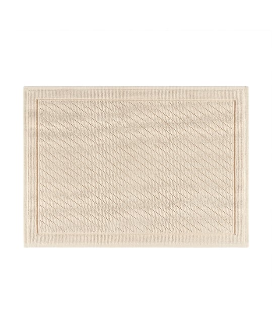 Host & Home Cotton Bath Rug, Stylish Textured Woven Design, Slip Resistant Backing, 5 Color Options, 17x24