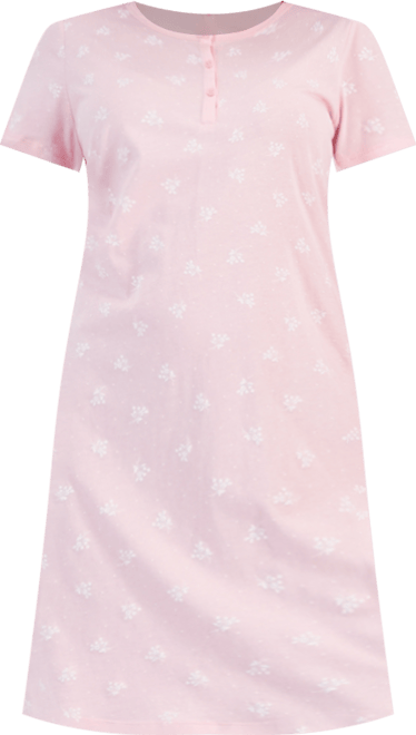 Women's Cotton Printed Henley Sleepshirt, Created for Macy's