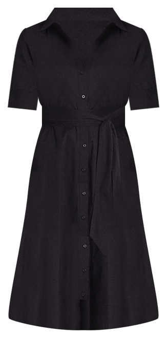 Petite Elbow-Sleeve Shirtdress