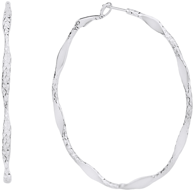 18K Gold Plated or Silver Plated Hoop Earring