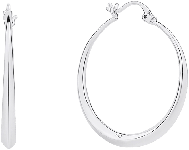 18K Gold Plated or Silver Plated Hoop Earring
