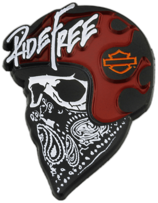 Ride Free Skull Pin