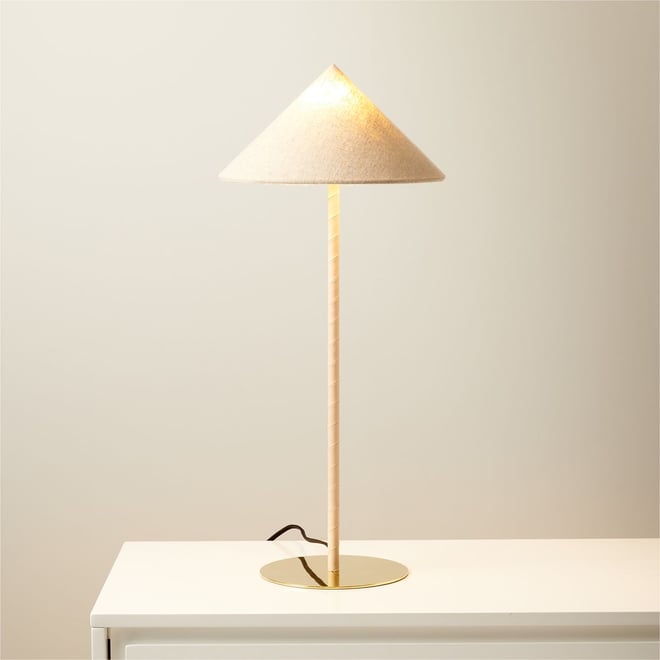 Leather best sale table lamp